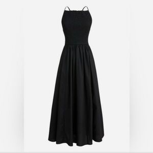 NWOT J. Crew Midi FRIDAY Dress in Cotton Poplin in Black